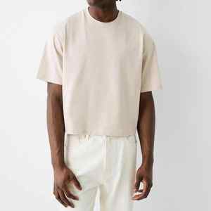 Men's T-Shirts Cotton Summer T Shirt Trendy Style T-Shirt Solid Color Oversized <b>Tshirt</b> Men - Product Image 3