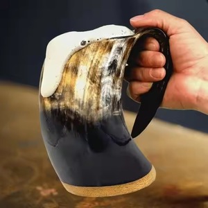 Vasos de cristal de cuerno de búfalo de alta calidad, tazas de cuerno Natural para uso doméstico y en restaurante, hechos a mano de ágata India - Product Image 6