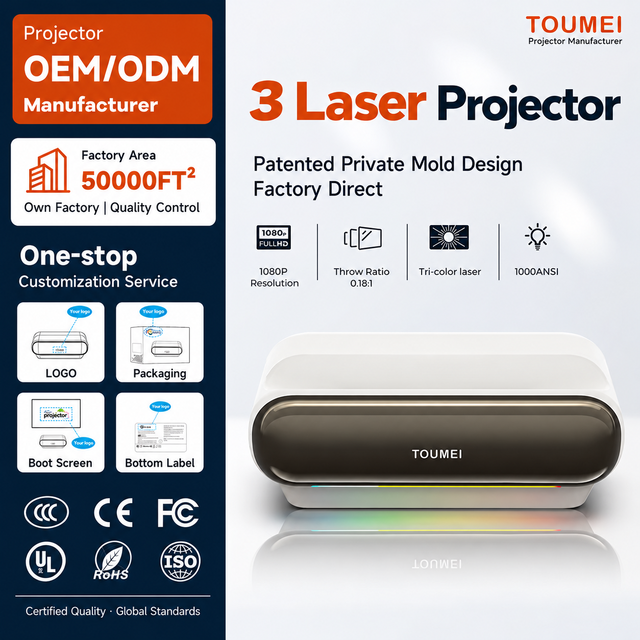 Wholesale Triple Color Laser Projector RGB Laser Android WiFi 4K 120 Inch Home Cinema Projector Original Projector Manufacturer
