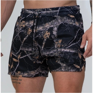 2025กางเกงวิ่งเอวกลางระบายอากาศได้ดีของผู้ชายผ้าแคนวาสกางเกงขาสั้นพิมพ์ลายซับลิเมชันเอวยางยืดดีไซน์สีพื้น - Product Image 3