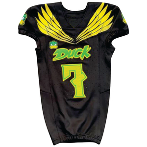 Conjuntos de uniformes de fútbol americano de gama alta Pantalón de Jersey transpirable con tecnología de sublimación de alas impresas de silicona - Product Image 1