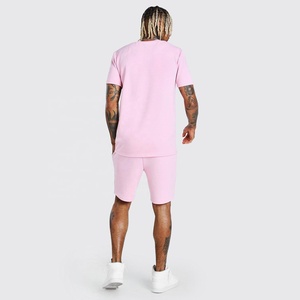 Summer Breathable Knitted Men's Outerwear Twin Sets 100% Cotton High Street Style - Product Image 4