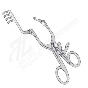 Rétracteur de laminectomie conique à bras articulés manuel gauche 165 mm de long en acier inoxydable Instruments chirurgicaux certifiés CE Fabriqué au Pakistan - Product Image 1