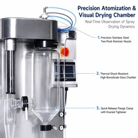 Équipement de séchage par pulvérisation compact en acier inoxydable de 2 L, contrôle PLC, utilisation facile pour la production de poudre de fruits et légumes