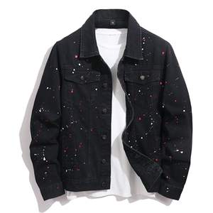 แจ็กเก็ตยีนส์สำหรับผู้ชายแจ็กเก็ตผ้าเดนิมแนวสตรีทผ้าฝ้าย100% ใหม่ล่าสุดออกแบบได้ตามต้องการ - Product Image 1