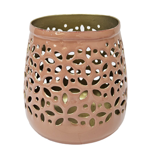 Portavelas decorativo con puntos de metal redondos, FAROL DE candelita decorativo para el hogar, sala de estar, decoración de mesa - Product Image 5