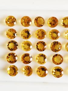 Loupe Loupe Citrine Clean Citrine round CUT ขนาด7mm Brazil ORIGIN AAA คุณภาพเงา AAA และเหมาะสำหรับเครื่องประดับ - Product Image 2