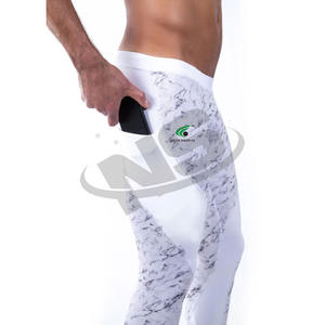 Leggings de sport pour hommes en gros, taille élastique, course à pied, grande taille, logo personnalisé, pantalon pour hommes, vêtements de sport de haute qualité - Product Image 5