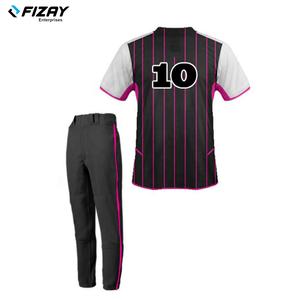 Vente en gros Ensemble d'uniformes de baseball et softball pour hommes de haute qualité Meilleurs designs pour jeunes Maillots de softball à impression personnalisée Bouton sublimé - Product Image 3