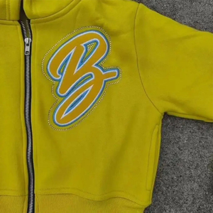 Conjunto Deportivo Unisex de Invierno, Sudadera con Capucha y Cremallera, Pantalones Deportivos Acampanados, Bordado 3D, Estampado Sólido, Diseño Personalizado - Product Image 6