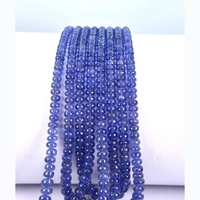 Perles Rondelles de Tanzanite 100% Naturelle de Haute Qualité, Bleu Violet, Pierres Libres 6-8mm Lisses, 50+ Ans d'Expérience pour la Fabrication de Bijoux