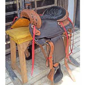 Selle de course Western Leather Barrel de la meilleure qualité, légère, durable et performante - Product Image 2