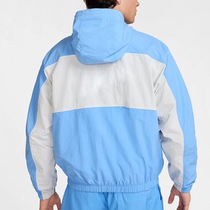 Ventes chaudes : survêtement en toile personnalisé pour homme, élégant, réfléchissant, respirant, écologique, mode d'hiver, ligne de surpiqûres bleue, devant surélevé - Product Image 2