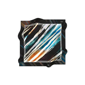 Écharpe carrée en crêpe de soie satinée imprimée numériquement 90x90 - Product Image 1