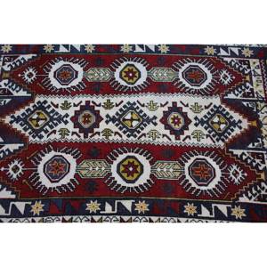 พรมขนแกะลายชาติพันธุ์พรมสี่เหลี่ยมสีแดงขาว7.3ft 4.4ชิ้นสไตล์ตุรกีพรมขนาดใหญ่สำหรับโถงทางเดินห้องนั่งเล่นรุ่นใหม่ - Product Image 5