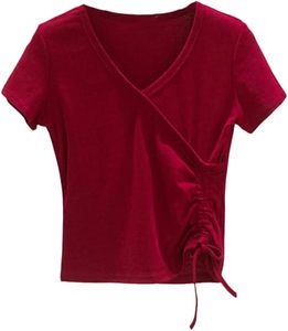 Camisetas personalizadas para mujer de los fabricantes de ropa de Bangladesh, camisetas de algodón de talla grande con cuello en V y decoración estampada para mujer - Product Image 1