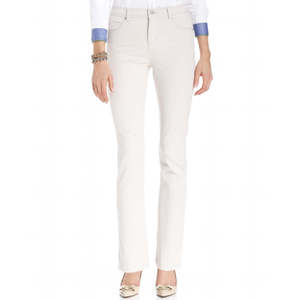 Jeans Lexington da Donna Charter Club, Beige, Taglia 8, a Gamba Dritta con Controllo Pancia, in Denim Traspirante con Elemento di Moda Semplice - Product Image 1