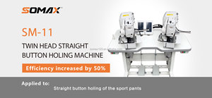 SOMAX-Máquina automática para hacer abotonaduras de cintura deportiva, máquina de coser de doble cabeza, precio barato, motor de máquina de coser recto - Product Image 5