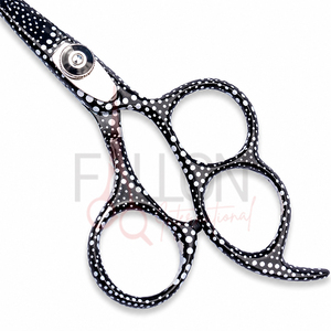 Ciseaux de coiffure professionnels à pois noirs en acier inoxydable, ciseaux de salon personnalisables avec logo, ciseaux de coiffure - Product Image 3