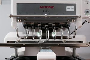 เครื่องปักเจ็ดเข็ม MMB-7พร้อมห่วงหมวกดีไซน์งานปัก