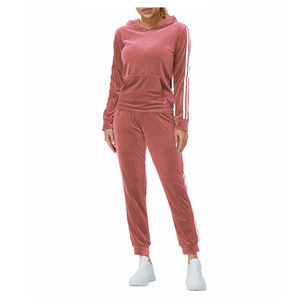 Comprar nuevo chándal personalizado dos piezas de material más suave Sudadera con capucha y pantalón Conjunto para las mujeres - Product Image 6