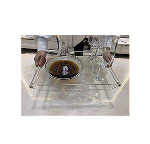 Plateau de service en acrylique transparent personnalisable avec poignées en acrylique pour un usage artisanal, forme carrée, couleur blanche - Product Image 1