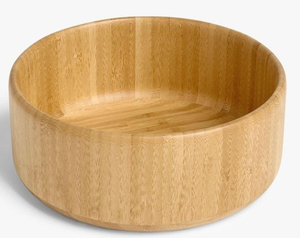 ชามสลัดไม้ธรรมชาติ ทำมือ เป็นมิตรกับสิ่งแวดล้อม สำหรับผลไม้ ขนมขบเคี้ยว พาสต้า ของตกแต่งครัวสไตล์ฟาร์มเฮาส์ ภาชนะบนโต๊ะอาหารแบบเรียบง่าย - Product Image 3