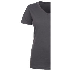 T-shirt personnalisé pour femme, col rond, manches courtes, couleur unie, respirant, tissu en polaire biologique écologique, marron, tout - Product Image 6