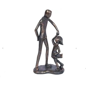 Sculpture de figurine de partenaire de gym en aluminium moderne faite à la main - Représente puissamment la force, la motivation, l'engagement partagé, respectueux de l'environnement - Product Image 3