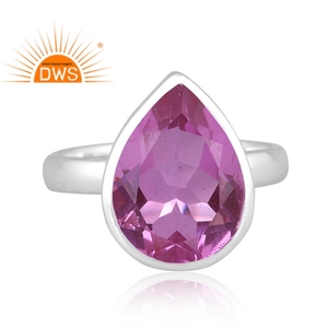 แหวนอัญมณีควอตซ์สองชั้นทำจากเงินแท้คุณภาพดี - Product Image 2