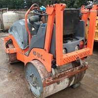 Compacteur vibrant à double tambour HAMM HD10 d'occasion, poids de travail 3 tonnes, moteur diesel, marque allemande d'origine