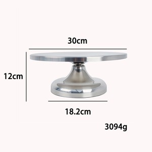 Support à gâteau en acier inoxydable massif et brillant, reste stable même sur les buffets remplis de mouvement et d'activité - Product Image 4