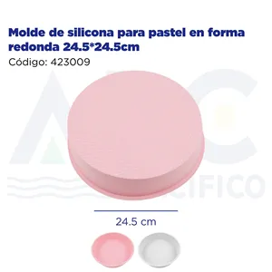 Stampo per torta in Silicone per alimenti rotondo da 24.5*24.5cm eco-friendly riutilizzabile stampo fondente facile scatola usa e getta imballato - Product Image 2