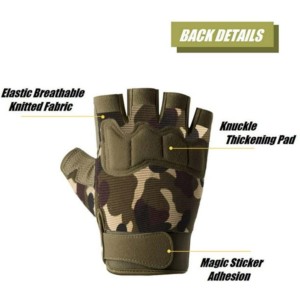 Cuir Coton Vente en gros Vert Anti-coupure Chasse Sport en plein air Formation Doigt Complet Gants Tactiques - Product Image 5
