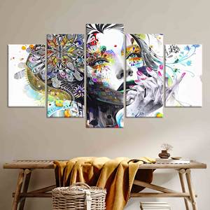 Portrait d' Femme Abstraite : Art sur Toile Imprimé Moderne pour une Décoration Élégante, LOT DE 5 TOILES ASSORTIES - Product Image 1