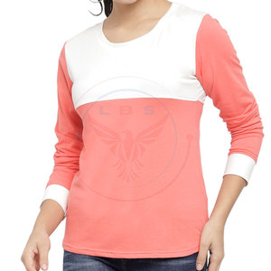 Camisetas de Manga Larga Personalizadas con Logotipo para Mujer, Casuales, Ecológicas, 100% Algodón, Nuevo Diseño, Última Moda, Gran Venta - Product Image 2