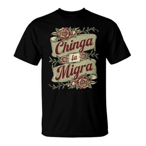 Camiseta Retro Chinga La Migra 8645 con Diseño Promocional Abolish Ice - Product Image 2