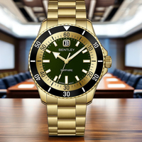 Für AURORA Elegante Herren-Quarzarmbanduhr mit Zeigerzifferblatt, Saphirglas, 316L Edelstahl, 42mm, Wasserdicht 10 ATM