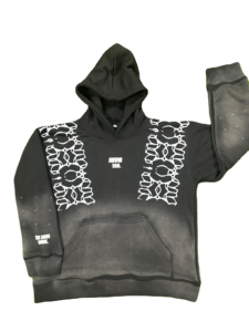 Streetwear Hoodies surdimensionnés délavés Vintage Logo brodé personnalisé Sweats à capuche vieillis lourds Logo personnalisé - Product Image 3