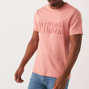 Camisetas deportivas informales para hombre superventas, camisetas cortas con estampado personalizado de algodón y microfibra con logotipo en relieve - Product Image 1