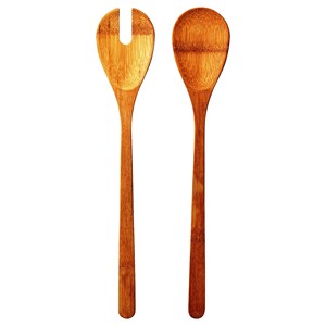 Servidores o pinzas para ensalada Utensilios de madera Juego de servidores de ensalada hechos a mano Producto de madera para uso doméstico en la cocina - Product Image 6