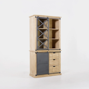 Commode en bois massif de style industriel de 100cm-Detroit - Product Image 2