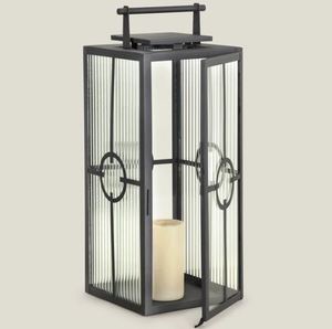 Linterna de vela de cristal gris de Metal hecha a mano de lujo para decoración del hogar para la celebración de Navidad - Product Image 3