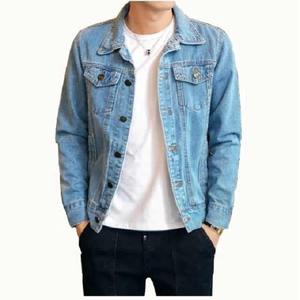 2026 Winter Custom Logo Plus Size Casual Bomber Denim Jacket Outdoor Sport Work Denim Vintage Breathable <b>Jeans</b> Jacket <b>for</b> <b>Men</b> - Product Image 2