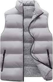 Chaleco Abrigo Deportivo Cálido para Hombre, Otoño-Invierno, Europeo, Acolchado de Algodón, Cierre de Cremallera, Liso, Teñido, Estilo Urbano, Grueso - Product Image 6