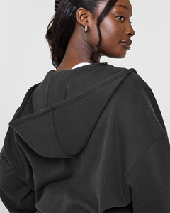Sweat à capuche zippé oversize pour femme, anti-rides et respirant, à capuche vierge pour femme, gym, sweat à capuche zippé - Product Image 6