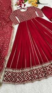 Nuevo diseñador Party Wear Look Top Con parte inferior y bordado pesado Trabajo Dupatta - Product Image 4