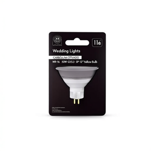 Wedding Lights OMNILUX MR-16 <b>12V</b> 50W GX-5.3 SP 12 Yellow Bulb - Product Image 3