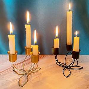 Golden <b>Tealight</b> <b>Candle</b> Holder Bird Rose Heart Shaped - Product Image 4