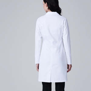 Bata de Laboratorio Unisex Moderna con Silueta de Enfermera, Color Blanco Liso, Bordes Suaves, Duradera para Uso Diario en Hospitales, Poliéster/Algodón, para Médico - Product Image 3